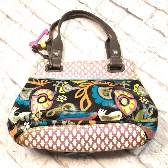 Fossil Key Per women's Coated Canvas Colorful Purse - Picture 2 of 6